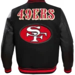NFL SAN FRANCISCO 49ERS RETRO CLASSIC MEN'S RIB WOOL VARSITY JACKET BACK