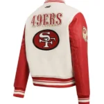 NFL SAN FRANCISCO 49ERS RETRO CLASSIC WOMEN'S VARSITY JACKET BACK