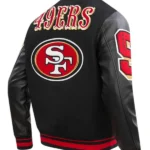 NFL SAN FRANCISCO 49ERS WOOL VARSITY JACKET BACK