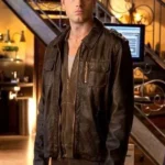 Oliver Queen Smallville Black Leather Jacket