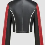 Only Murders in the Building Lilian Rebelo Cropped Leather Jacket Back