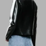 Paris Hilton Las Vegas GP Cropped Leather Jacket Back