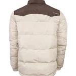 Rodeo Cowboy White Western Puffer Jacket Back