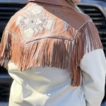 Rodeo Western GYS Ranch Fringe Leather Jacket Back