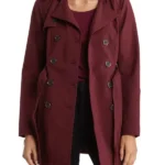 The Hunting Party Rebecca Henderson Burgundy Cotton Coat