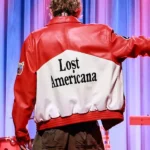 The Tonight Show 2025 MGK Lost Americana Red Leather Jacket
