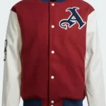 VRCT Arsenal Burgundy and White Varsity Jacket