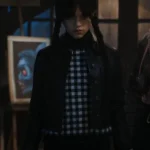 Wednesday S01 Jenna Ortega Black Leather Jacket