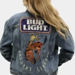 Women Rodeo Cowboy Budlight Classic Denim Jacket