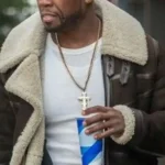 50 Cent Power Brown Shearling Jacket