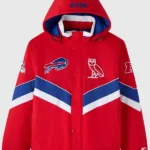 Buffalo Bills OVO Sideline Red Puffer Jacket