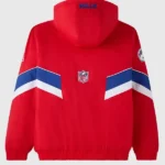 Buffalo Bills OVO Sideline Red Puffer Jacket Back