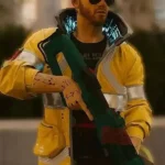 Cyberpunk 2077 Yellow Leather Jacket front