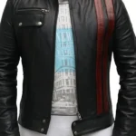 Death Race Biker Leather Jacket front