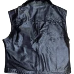 James Drury The Virginian Cowboy Leather Vest Back