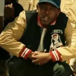 Kendrick Lamar Patriots Full-Snap Navy Varsity Jacket