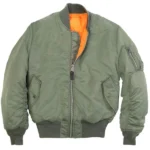 Kevin Costner Bull Durham Green Bomber Jacket
