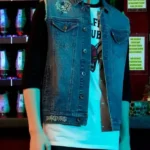 Men Stranger Things Demobat Slayer Eddie Munson Denim Vest