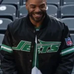 Method Man Jets Black Satin Bomber Jacket
