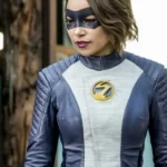 Nora Allen The Flash S05 Blue & White Leather Jacket