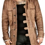 The Dark Knight Rises Bane Shearling Brown Coat