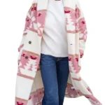 Yellowstone Season 5 Beth Dutton White and Pink Coat