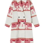 Yellowstone Season 5 Beth Dutton White and Pink Wool Coat