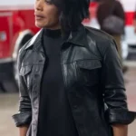 9-1-1 S08 Athena Grant Black Leather Jacket