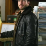 A Cherry Pie Christmas Ryan Carnes Black Shearling Jacket