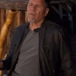 A Martinez Longmire Black Leather Jacket front