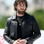 Aaron Taylor-Johnson 28 Years Later Black Leather Jacket