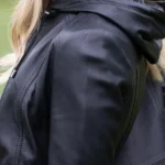 Abbeytown Hooded black Leather Jacket