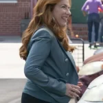 Abbott Elementary S05 Lisa Ann Walter Leather Blazer front