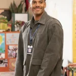 Abbott Elementary S05 Zack Fox Suede Leather Jacket front