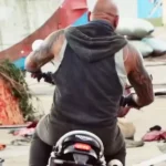 Afterburn Dave Bautista Black Hooded Vest back