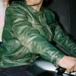 Alberto Olmo Bad Influence 2025 Green Leather Jacket