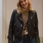 Alexandra Breckenridge My Secret Santa Black Leather Jacket