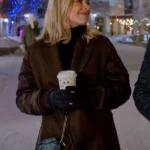Alexandra Breckenridge My Secret Santa Brown Coat front