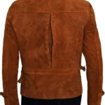Allied Brad Pitt Max Vatan Leather Jacket Back