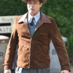 Allied Brad Pitt Suede Leather Jacket