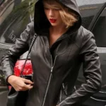 American Singer Taylor Swift Black Hooded Jacket front
