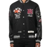 Amiri Logo Patch Varsity black Jacket