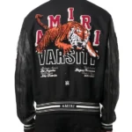 Amiri Logo Patch Varsity black Jacket back