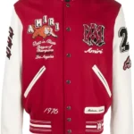Amiri Logo Patch Varsity red Jacket front