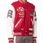 Amiri Logo Patch red Varsity Jacket