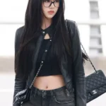 An Yu-jin Genuine Leather Jacket