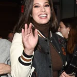 Ashley Graham Grey And White Varsity Jacket