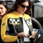 Aspen Trip Kendall Jenner Cafe Racer Leather Jacket