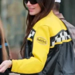 Aspen Trip Kendall Jenner Cafe Racer Yellow and Black Jacket