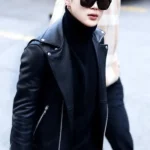 BTS Jimin Black Motorcycle Jacket